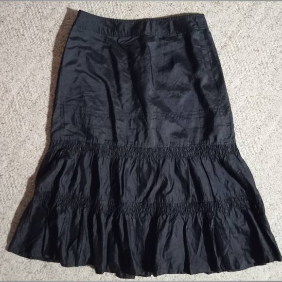 Banana Republic black SILK skirt women's size 2 - Picture 3 of 8